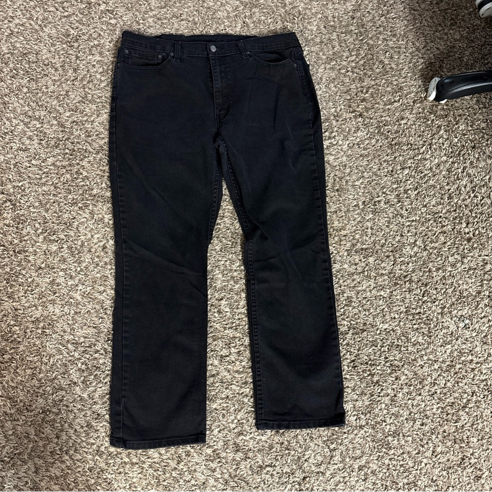 Levi's 514 Regular Fit Black Wash Denim Straight Leg‎ Jeans Men's Size 38X30